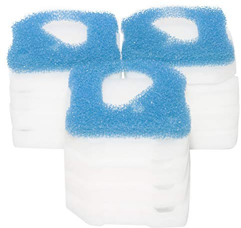 LTWHOME Filterschwamm Passend für Eheim pro 4 Professional 4 250, 250T, 350, 350T, 600 und Pro 4e 350(3 x Blau+ 12 x Weiß)