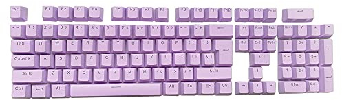 Feicuan Universal 104 Keycap ABS Colorful Backlit Replacement Keys Key Cap Cover for Mechanical Keyboard – Purple