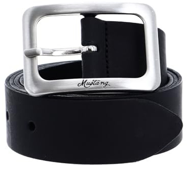 MUSTANG Gürtel Damen Leder Ledergürtel 30 mm Rindleder Damengürtel (Schwarz, 90)