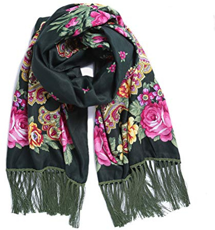 Gudessly Traditional Ukrainian Tassel Scarf Wrap for Women Soft Scarves