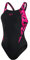 Speedo Women's Hyperboom Splice Muscleback Swimsuit | Clasic Design | Quick Drying | Training | FitneS | Chlorine Resistant, Hyper Black/Elec Pnk/Ecstatic, 3030
