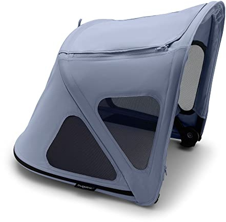 Bugaboo - Capota con ventana, extensible para una cobertura adicional y protección solar óptima, compatible con los cochecitos Fox 3 (no compatible con Fox 5)/Cameleon3, Seaside Blue