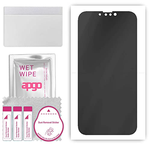 apgo Hydrogel Blickschutzfolie, Matt, kompatibel mit Apple iPhone 13 Pro Max, Privacy Displayschutzfolie, Schutzfolie mit Positionierhilfe, Anti-Spy, kratzfest, einfache Montage