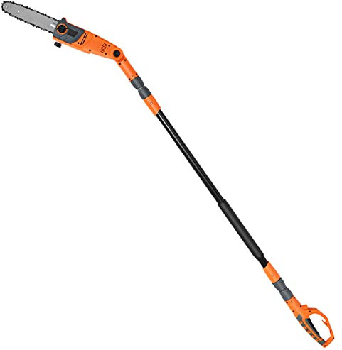 RELAX4LIFE Sega Potatrice Elettrica 750 W, Lunghezza Regolabile 212-286 cm con Asta di Prolunga Telescopica, Velocità 11 m/s con Testina Girevole ±30°, Sega Lunga Portatile per Potatura