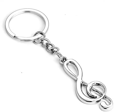 Kawailay 4 Stücke Musiknoten Schlüsselanhänger Metall Musical Zeichen Keychain Musik Thema Party Schlüsselring für Jungen Mädchen Männer Damen Musiklehrer Musiker Geburtstag