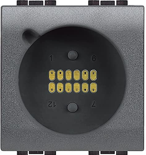 Bticino CMCO2320 Serie IT Livinglight Plastica Pulsantiera Presa, Nero