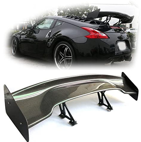 WOHOOD Accesorios Alerón Trasero De Fibra De Carbono para Maletero De Coche, Tapa Superior, Embellecedor Divisor De Aleta para Nissan 370Z 57 2009-2020