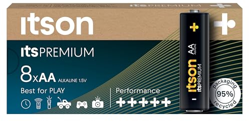 ITSON Boîte de 8 Piles Alcalines LR6/AA 1,5V itsPREMIUM