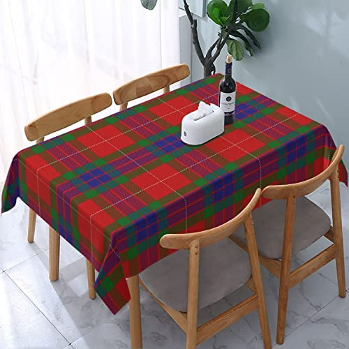 Tischdecke, rechteckig, schottischer Clan Fraser, Schottenkaro, Polyesterstoff, wasserabweisend und knitterfrei, Tischdecke für Küche und Esszimmer, Tischplatte 137,2 x 182,9 cm (4–6 Sitzplätze)