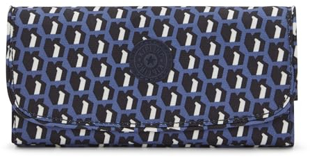 Kipling Money Land Snap Wallet, 3D K Blau, 7.25''L x 4''H x 1.25''D, Damen Money Land PRT Geldbörse