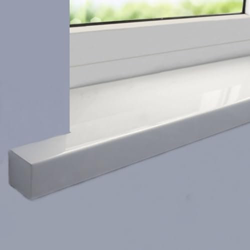 SDFVSDF Fensterbank Fettdichte Küchenfensterbankabdeckung, Weiße Fensterbankabdeckung im Marmor-Stil, Fensterbankschutz für Restaurants/Wohnheime(100x12cm/39.4x4.7in)