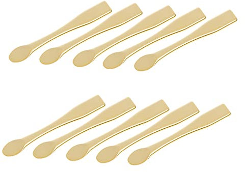 MUSISALY Cucchiai Per Crema Viso e Trucco Set Da 10 Pezzi Mini in Abs Per Cosmetici Di Bellezza Applicazione Uniforme Prodotti Cura Viso Donna