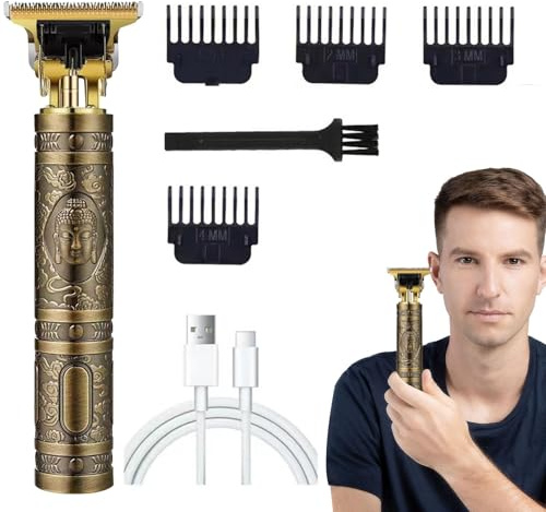 Cortapelos para hombres, recortador de barba para hombres, cortadora de pelo de carga USB, herramienta eléctrica de corte y corte de pelo con peines de límite para cabezas, barbas y aseo corporal