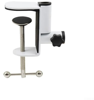 Schreibtischlampenklemme, Metallsockel, Tischlampe, C-Clip, freitragende Halterung, Arbeitsleuchte, für Schreibtischlampe, Lupenlampe (weiß)