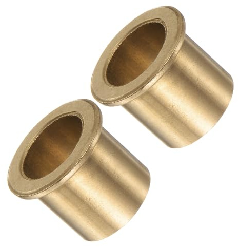 Kozelo 2 pezzi di cuscinetto a manicotto con flangia - [16mm x 20mm x 20mm] Boccola in bronzo senza olio per uso in macchine industriali | Oro