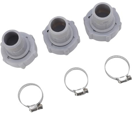 Dilwe 1,5 Pulgadas Adaptador de Drenaje de Piscina Rápida Connector de Drenaje de Piscina de Conexión Rápida para Sistemas de Plomería P6A1420 P6D1420 con Construcción Ligera de ABS Calidad de Agua