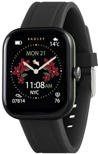 RADLEY Series 55 Black Silicone Strap Smart Watch