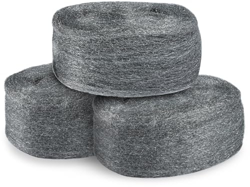 MAQIHAN Steel Wool 0000 15oz(30ft) - 0000 Steel Wool for Glass Fine Steel Pads for Chrome or Wood Polishing Weep Hole Covers for Brick Walls Fill Fabric Metal Fabric Pad Mice Control