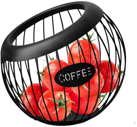 Kaffeeregalhalter, Counter -Kapselhalter, Große Kapazität Eisenkaffee -Pod -Organisator, Metalllagerkorb, Coffee Bar Accessoires, Organizer Für Kitchen Desktop Office