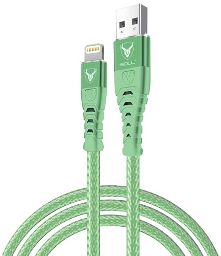 iPhone Charger Cable Cord, 3M iPhone Charger Cable, MFi Certified Lightning Cable Braided Charger Fast Charge USB Fast Charging Lead for iPhone 14 13 12 11 Pro Max XS XR X 8 7 6 Plus 5 SE Green