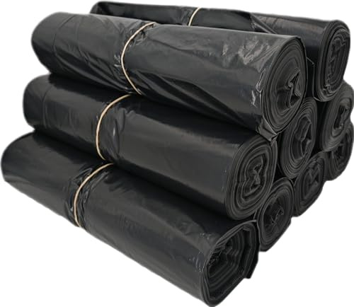 HO Higiene Online - Bolsas de Basura Negra Extrafuertes Industrial 300L (135x150 cm) Galga 180 - Anti Goteo 100% Reciclado - Pack 90 unidades (9 rollos)
