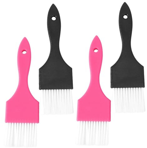 CIYODO 4 pezzi Pennelli per Tintura Capelli con Manico Ergonomico Spazzole Professionali per Parrucchieri e Uso Domestico Accessori per Colorazione e Trattamenti Materiale Colore Casuale