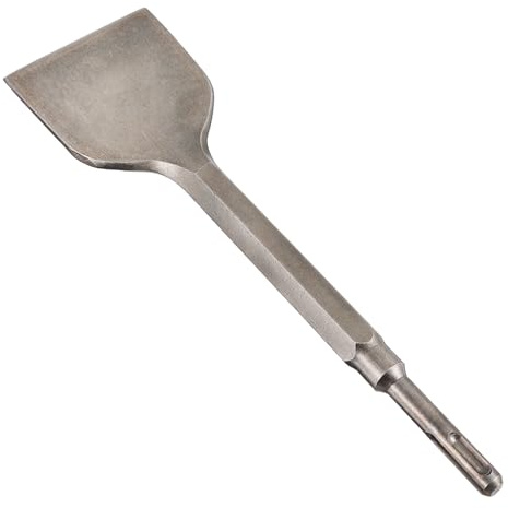 Baluue Scalpello Piegato per Muratura e Piastrelle, Resistente All’usura in Acciaio, Gambo Rotondo 17x280mm, per Trapano a Percussione e Raschietto per Rimozione Pavimenti e Muri