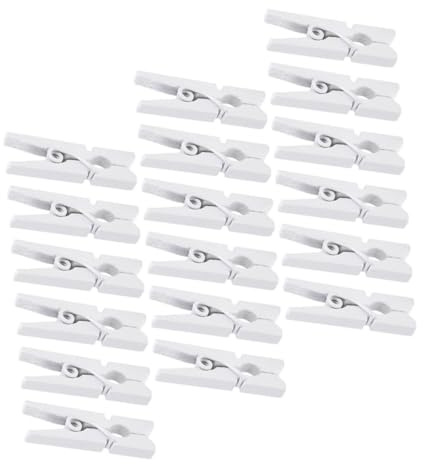 Lurrose 400pezzi Mollettine in Legno Bianco Mini Mollette per Foto e Appunti Clip per Lavori Artigianali e Decorazioni Eleganti e Resistenti