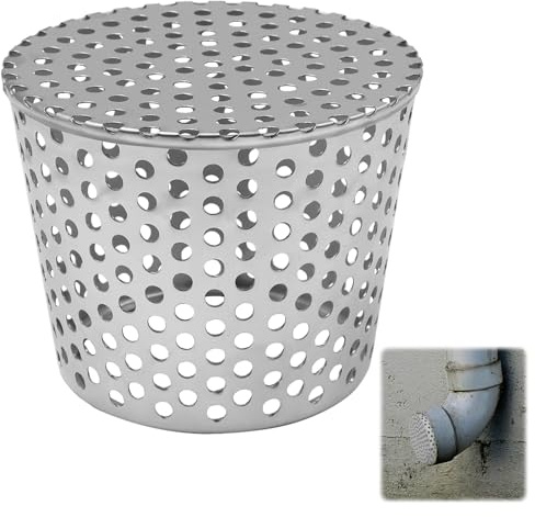 Stainless Steel Gutter Guards, Gutter Guard Filter,3.54-4.33inch,Drain Downpipe Protector,Termination Cap Mesh, Keeps Gutter downpipes Clear of blockages from Leaves, Moss, mud and Other Debris