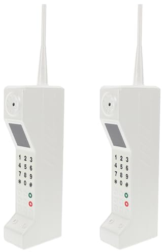 TOYANDONA Telefono Vintage retrò 2 Pezzi Cellulare di Scena in Materiale Robusto Decorazione per Casa e Vetrina Design Realistico Anni 80 e 90