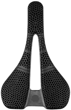 Generico Sella for Bicicletta Ultraleggera in Fibra di Carbonio Stampata in 3D, Cava Traspirante for Bici da Strada MTB Gravel(155m)