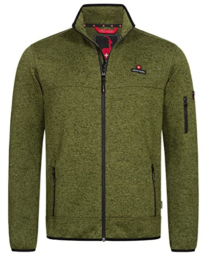 Höhenhorn Tacul Herren Jacke Fleece Strickjacke Grün Gr. L