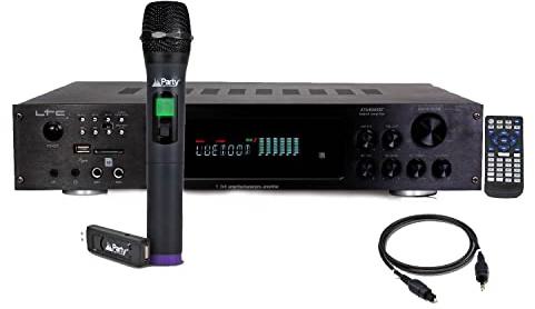 AMPLIFICATEUR HiFi & Karaoke LTC ATM8000BT Tuner FM Bluetooth USB - Câble Optique - Micro UHF sans Fil
