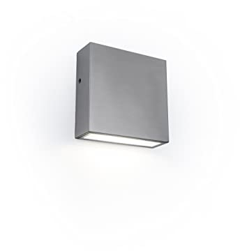 LUTEC Lámpara de pared exterior Gemini, en diseño elegante, moderna lámpara de pared de acero inoxidable, adecuada para cualquier pared de casa, garaje, terraza, 9 W, 230 V, 750 lm, 5104004001, 11 x