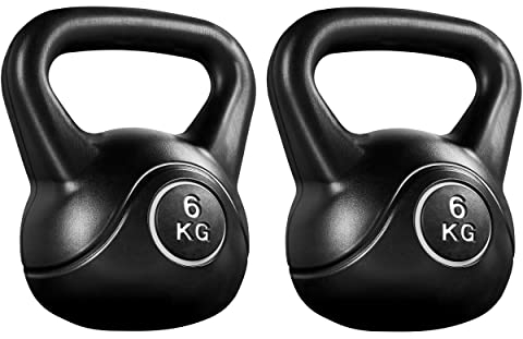 Yaheetech Kettle Bells 2x6kg Kettlebells 2pcs Kettle Bell Sets for Women Strength Training Equipment Total 12kg Kettle Bell