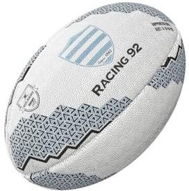 Gilbert Ballon de Rugby Racing - Collection Officielle Racing 92, Multicolore, Taille 5