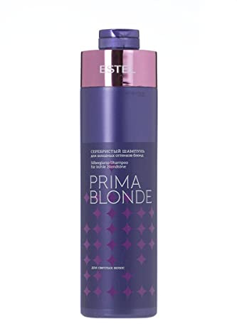 Estel Prima Blonde Silver Shampoo für kühle Blondtöne 1000 ml. reinigt das Haar sanft und verleiht ihm einen edlen Silberton