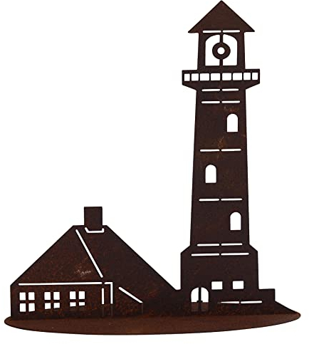 Manufaktur Lichtbogen Rost Gartendeko Leuchtturm 30 cm