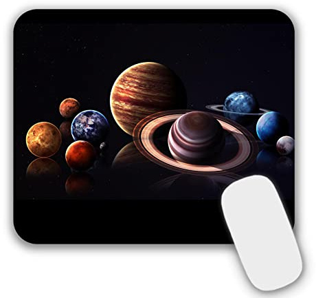 Tappetino mouse piccolo, 24 x 20 x 0,3 cm Mouse pad, nero, antiscivolo, per PC, laptop, casa, ufficio (204)