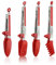 JNBGTU 4Pack Stainless Steel Kitchen Tongs Set, BPA-Free Silicone Tips, Locking Clip, Heat Resistant, Dishwasher Safe, Perfect for BBQ, Salad, Pasta