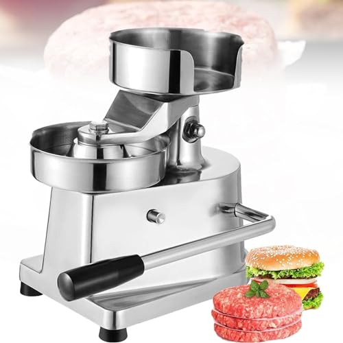 Stainless Steel Burger Press Meat Patty Maker - Commercial Hamburger Patty Maker For Kitchen Restaurant BBQ Grilling - 10/13CM, Anti-Skid Handle, Stuffed Grill Burger Forming Press Tool