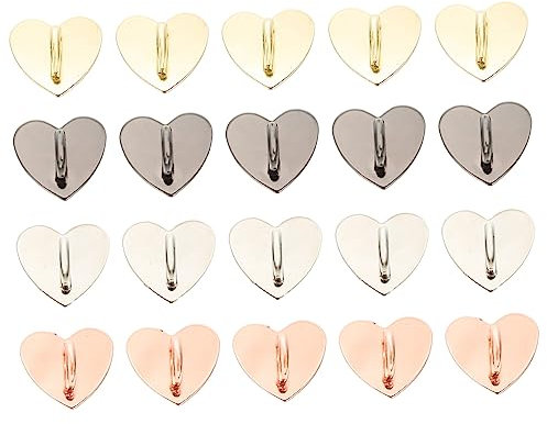 RORPOIR 20pcs Mobile Phone Rope Hook Alloy Heart Buckle and Tassel Diy Phone Cover Accessories for Wrist Strap Lanyard