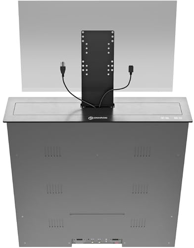 ONKRON Support Écran Motorisé 24 Pouces, 15 kg, Max VESA 100x100, NWS-SC24 | Élévateur d’écran motorisé, charge jusqu’à 15 kg, escamotable, commande électrique, pour meubles, bureaux & comptoirs, noir