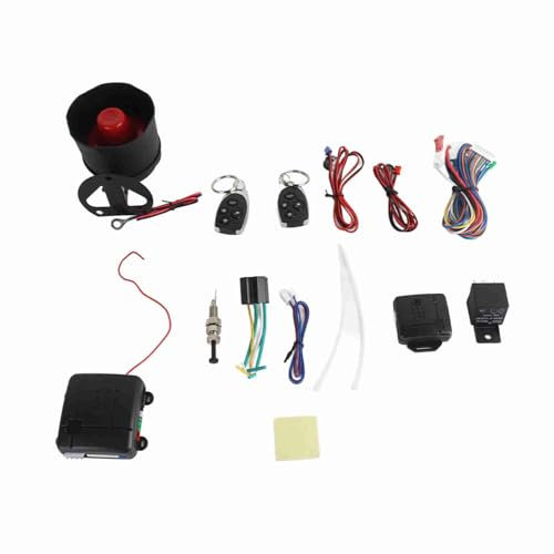 Kit D'alarme Antitheft de Voiture avec 2 Télécommandes, Système de sécurité D'alarme de Voiture Universel de Véhicules Multi-Niveau Système D'alarme de Cambrioleurs Automobiles