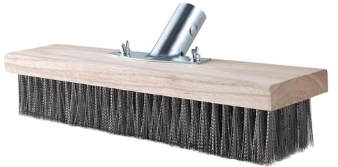 Drahtbesen Ersatzkopf 20cm, Robuster Stahlbesen Ersatzkopf, Drahtbesen Kopf zum Entfernen von Unkraut, Moos, Algen und Hartnäckigen Flecken