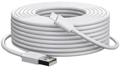 Cable USB a Micro USB | 5 Metros Cable de Carga 5V 2A Cable de Datos | Cable de Extensión Alimentación para Cámara de Seguridad CCTV Wyze CAM, YI Dome, Nest, Blink, Netvue, DropCam