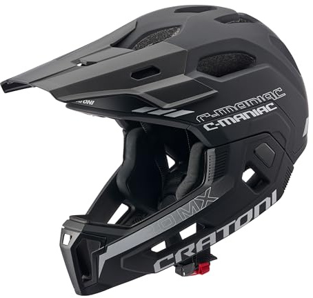 Cratoni C-Maniac 2.0 MX Fullfacehelm Fahrradhelm MTB-Helm, Black