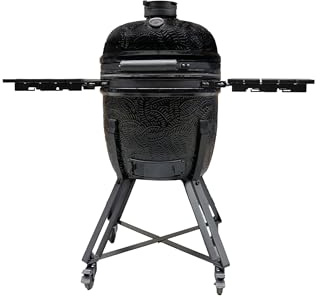 Barbecook barbacoa Kamado Kamal 2.0 Large, para asar, ahumar, cocinar al vapor y asar al horno, negro mate, 128×78×115cm