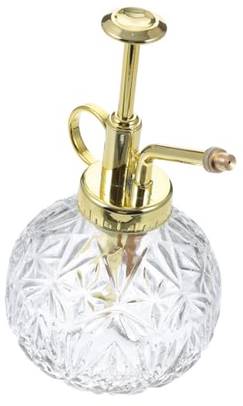 Healifty Annaffiatoio Spray in Vetro Trasparente Vintage Pompa Manuale, Flacone Spray Ergonomico per Irrigazione di Piante da Interno e Giardino, Contenitore di Vetro per Annaffiare Bonsai