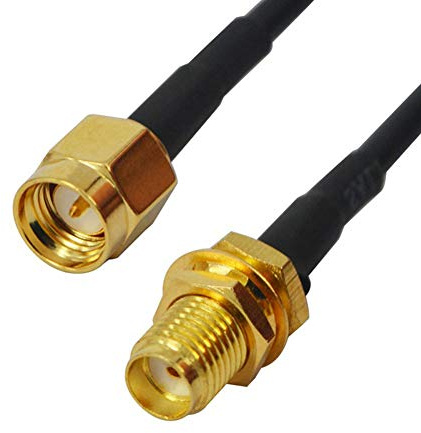 Aukson G60 SMA Verlängerungskabel 3m, SMA Stecker auf Buchse, RG174 Hochfrequenzkabel mit Vergoldeten Kontakten, 50 Ohm für WLAN, GPS, DVB-T, 4G LTE Router, 2,4/5 GHz, Stabil und Flexibel